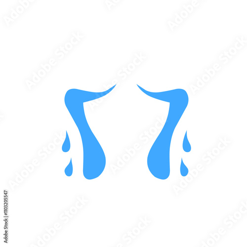 vector cartoon tears dripping