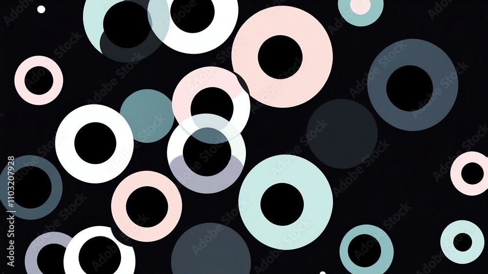 Abstract shade of black circles on black background Abstract shade of black circles on black background