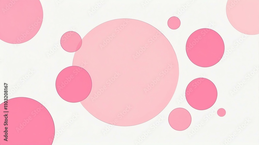 Abstract shade of pink circles on white background Abstract shade of pink circles on white background