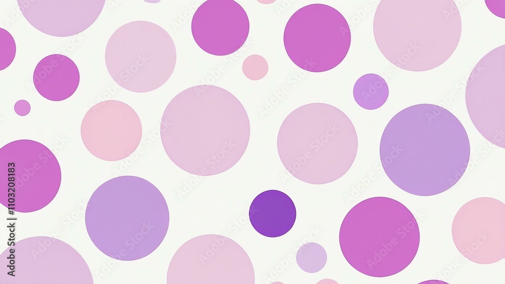 Abstract shade of purple circles on white background