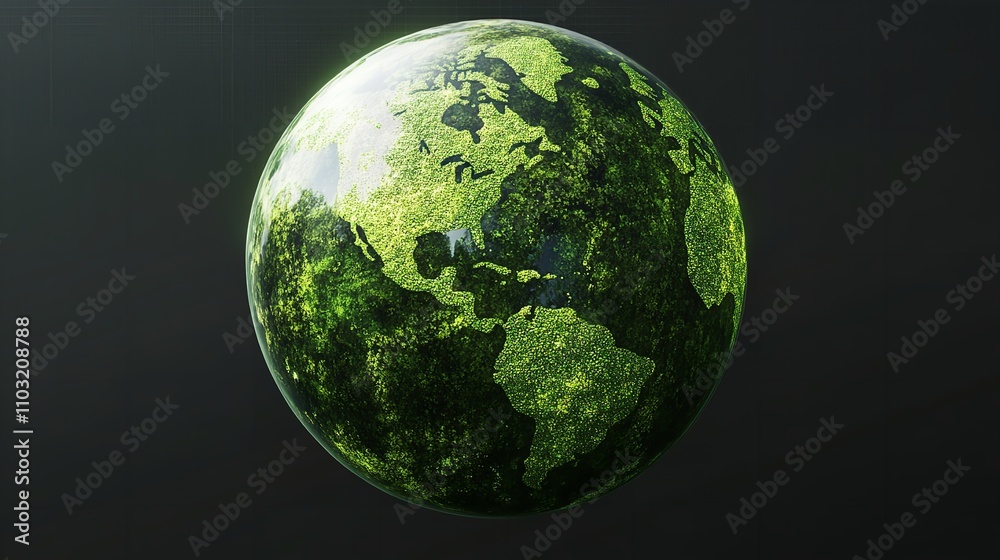 Green planet Save Earth green concept on transparent background Green planet Save Earth green concept on transparent background