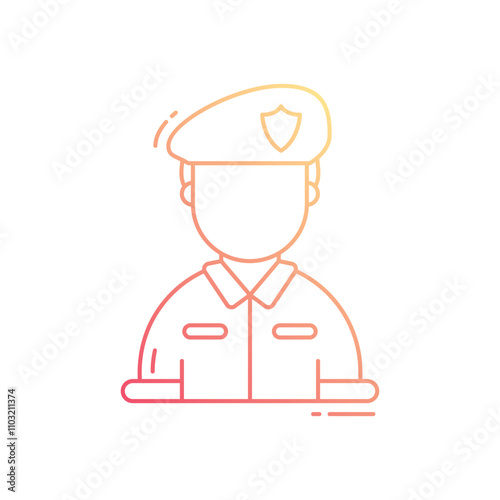 Soldier vector icon