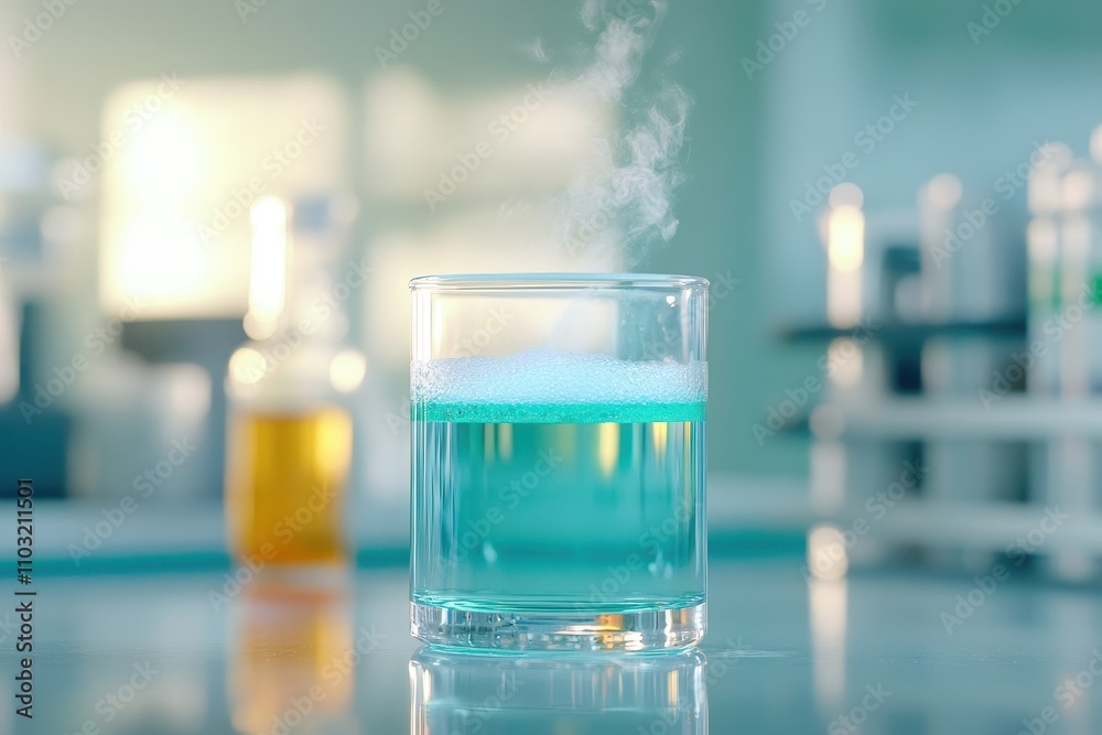 Close-Up of Liquid Methanol: A Detailed View of Clear, Colorless Chemical in Laboratory Setting Close-Up of Liquid Methanol: A Detailed View of Clear, Colorless Chemical in Laboratory Setting
