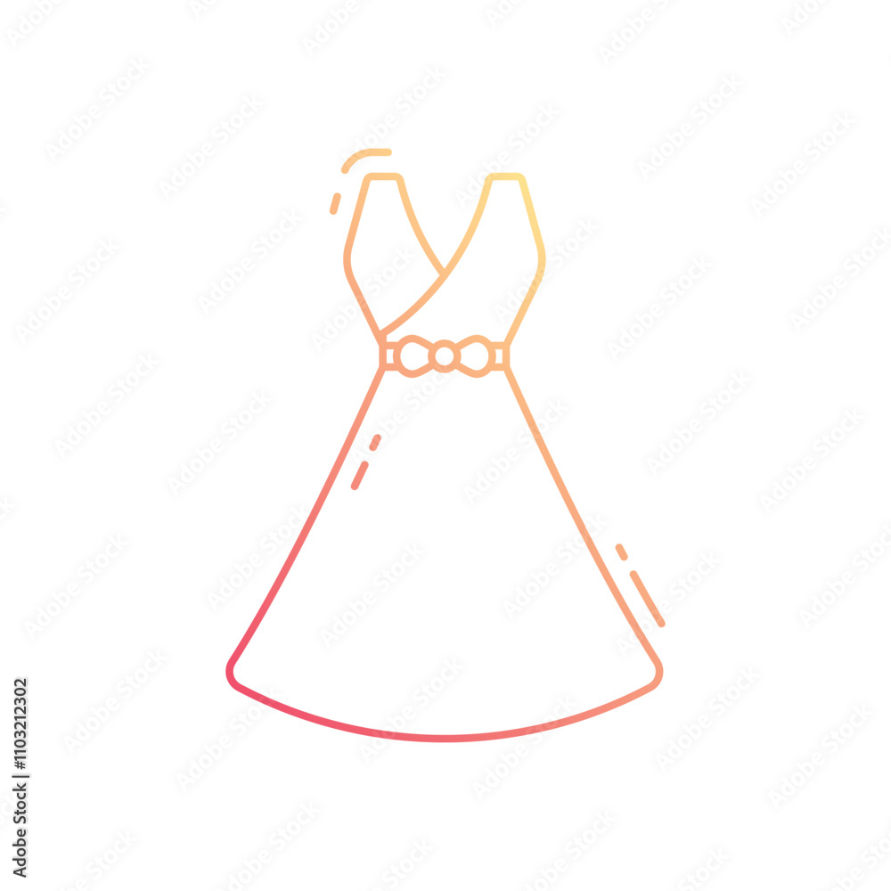 Traditional dress vector icon Traditional dress vector icon