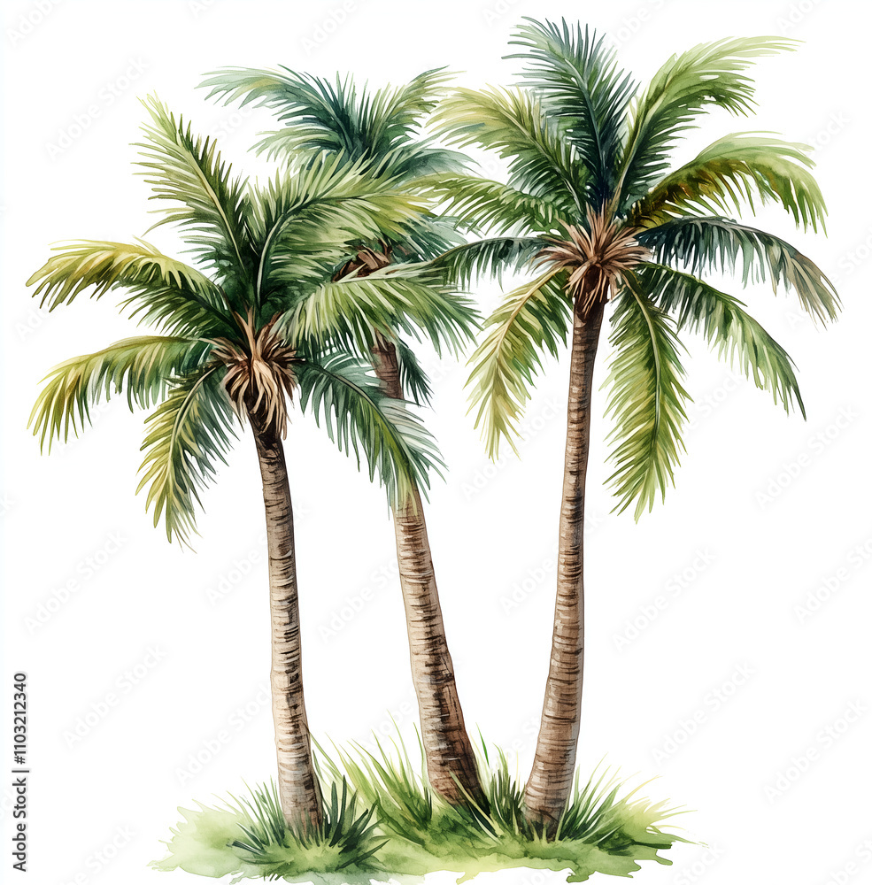 Obraz premium palm tree on a white background