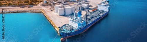Methanol-Powered Ship Docked at Port: A Sustainable Future in Maritime Transportation