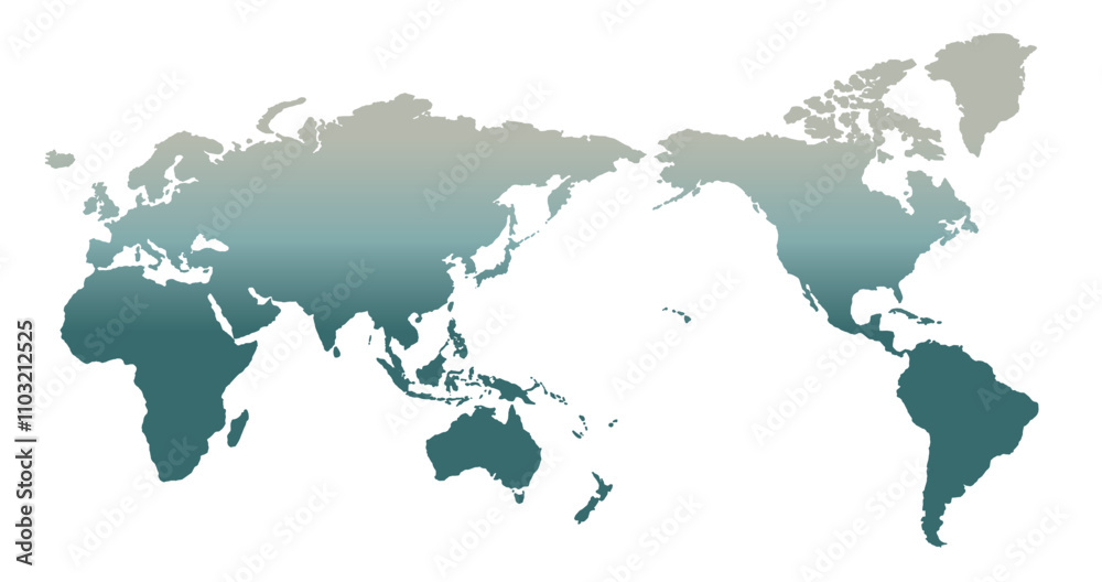 Obraz premium World map. Simplified World Map Illustration. simple world map vector.