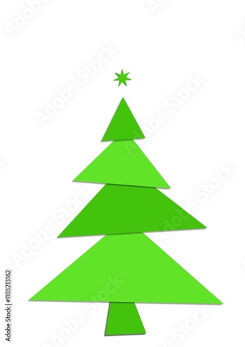 Origami Weihnachtsbaum