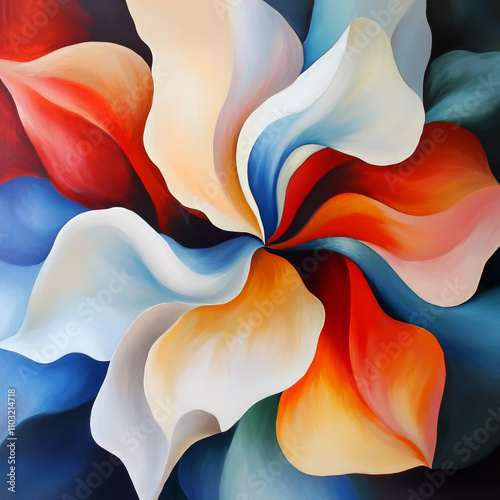 Abstract Flower Painting