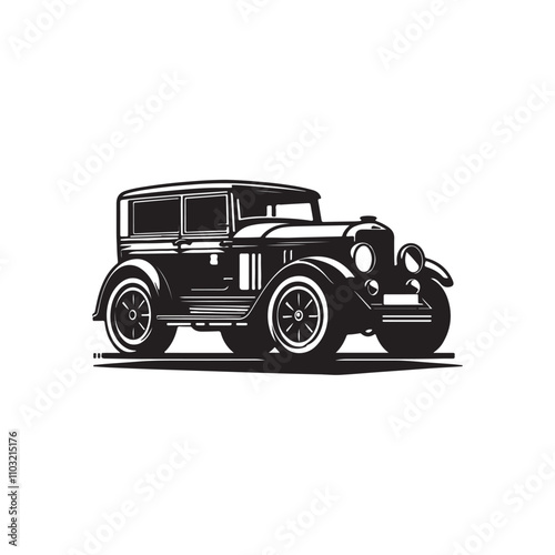 Car silhouette vector Style with white background AI Generated 