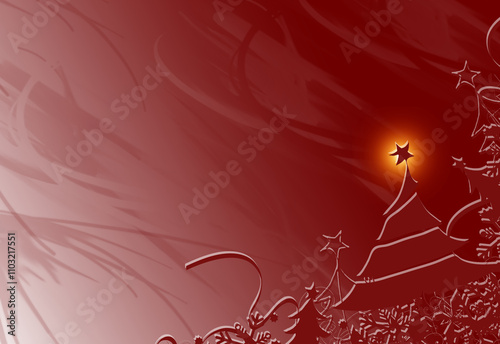 Fond illustration Noël sapin lumineux