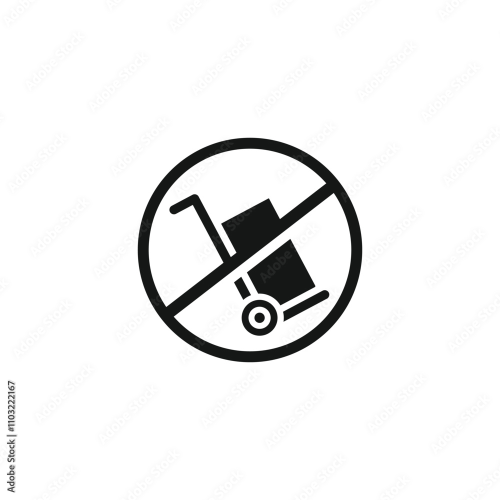No use trolley icon template vector illustration No use trolley icon template vector illustration