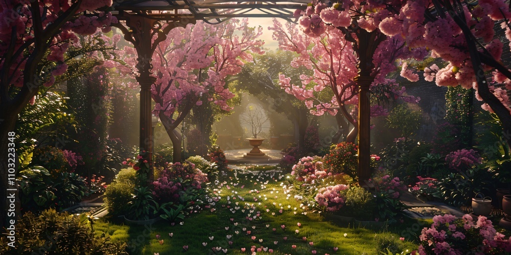 Fototapeta premium Blossom Garden Party Decor and Theme Ideas, Hosting a Chic Blossom-Inspired Outdoor Gathering