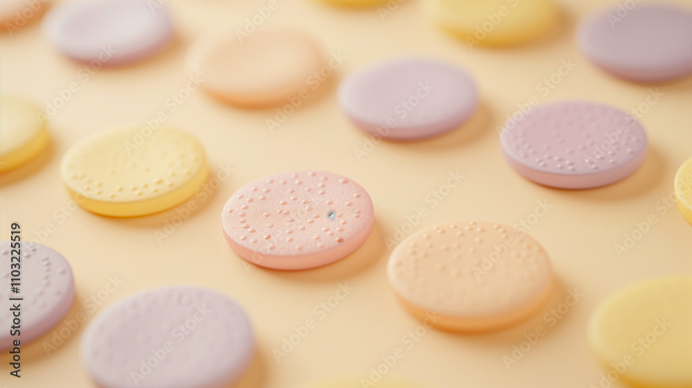 A simple pastel-themed scatter plot with coin icons on the points A simple pastel-themed scatter plot with coin icons on the points
