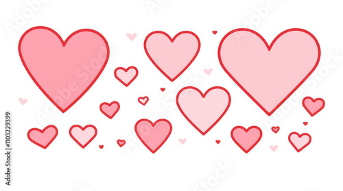 Romantic Heart Patterns and Background for Valentine’s Day, Love, and Wedding Designs