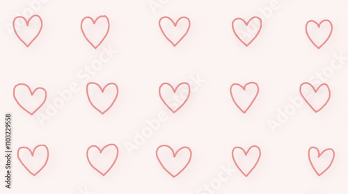 Romantic Heart Patterns and Background for Valentine’s Day, Love, and Wedding Designs