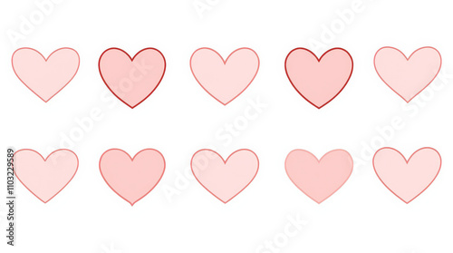 Romantic Heart Patterns and Background for Valentine’s Day, Love, and Wedding Designs