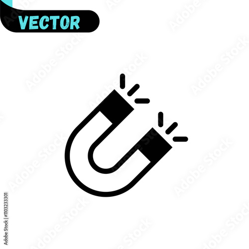 magnet icon in vector