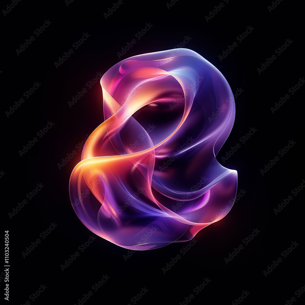 3d Geometric Fluid Liquid Energy Shapes on Black 3d Geometric Fluid Liquid Energy Shapes on Black