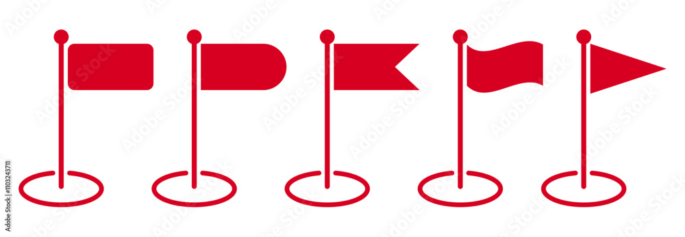 flag location mark, map pin flag location