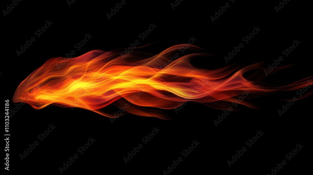 Abstract Fiery Stream: A Digital Blaze of Orange and Red Abstract Fiery Stream: A Digital Blaze of Orange and Red