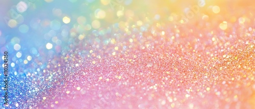Obraz na płótnie Vibrant rainbow pastel glitter background with shimmering sparkles and soft gradient colors for creative design projects w salonie