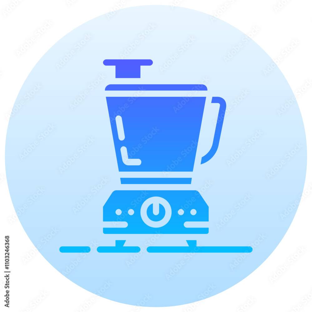 food processor round gradient vector icon food processor round gradient vector icon