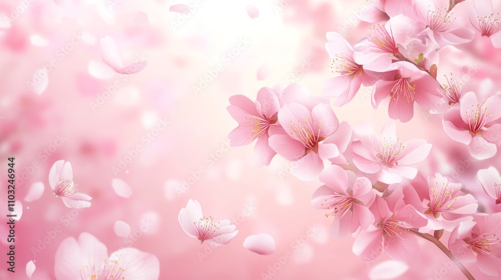 Delicate Pink Cherry Blossom Floral Design Delicate Pink Cherry Blossom Floral Design