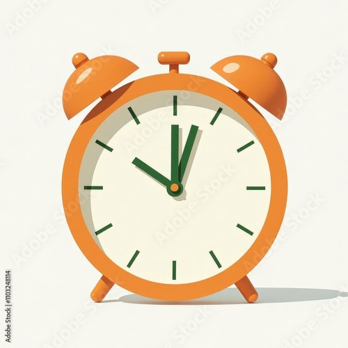 Obraz na płótnie Orange Alarm Clock Showing Time w salonie