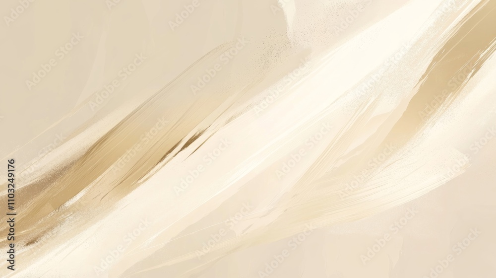 Obraz premium Elegant Abstract Beige Brushstrokes Art