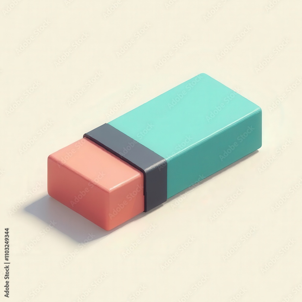 Fototapeta premium Pastel Eraser 3D Render