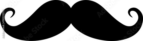 Black mustache vector icon