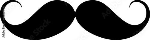 Black mustache vector icon