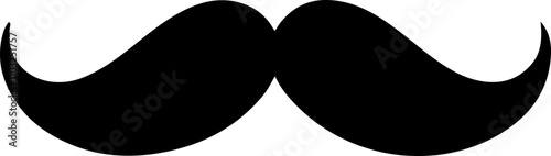 Black mustache vector icon
