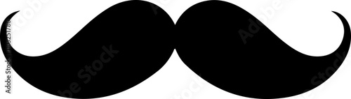Black mustache vector icon