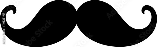 Black mustache vector icon