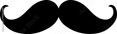 Black mustache vector icon