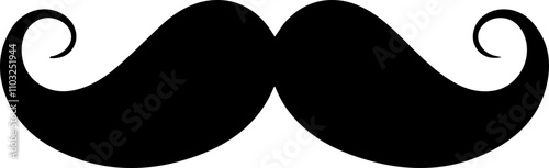 Black mustache vector icon