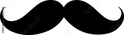 Black mustache vector icon