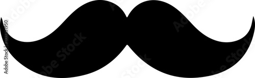 Black mustache vector icon