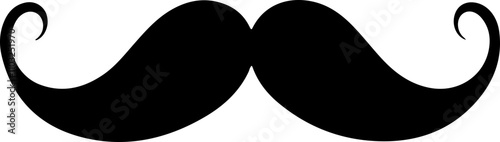 Black mustache vector icon