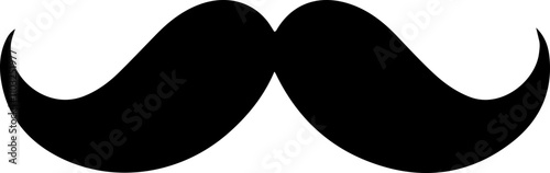 Black mustache vector icon