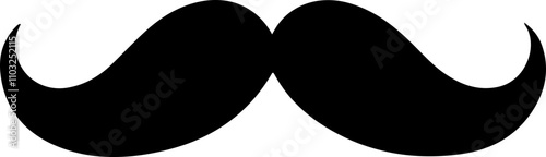 Black mustache vector icon