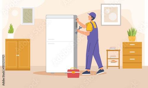 Home Appliance Repair Service Illustration