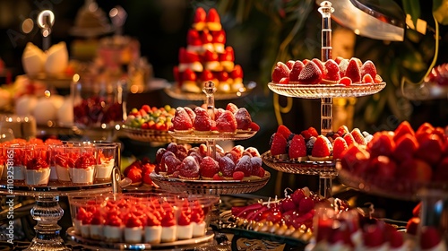 A stunning dessert buffet with a variety of treats for a special event