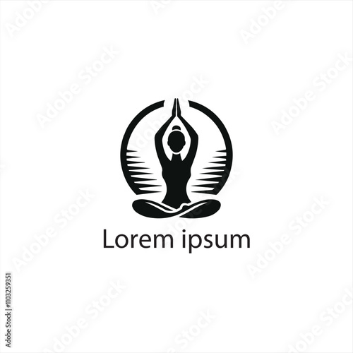 A Yoga Logo Design On White Background