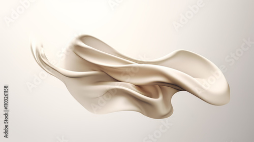 Beige Fluid Liquid Graphic Design Asset