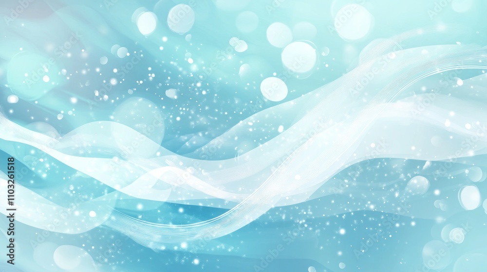 Serene Winter Background with Light Blue Waves Serene Winter Background with Light Blue Waves
