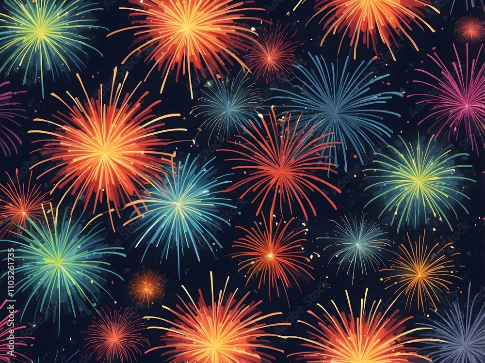Abstract firework background with free space for text Abstract firework background with free space for text
