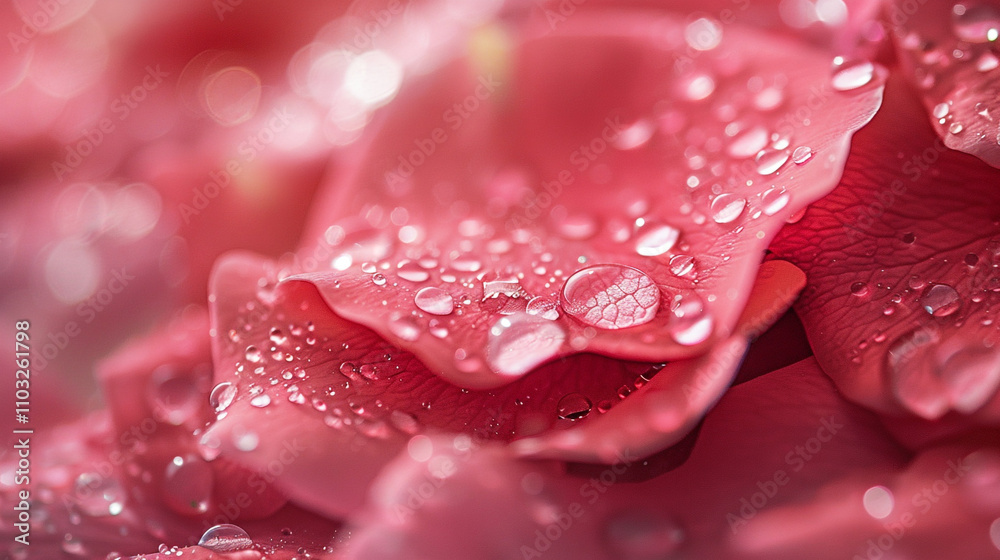 pink rose with water drops